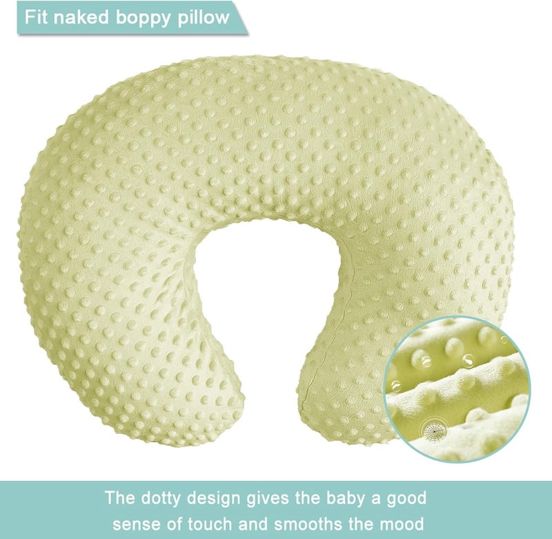 iEvolve Minky Nursing Pillow Cover Breast Feeding Pillow Cover Slipcover U Shape for Baby Boy Girl,Cover Only(Mustard) - Image 2